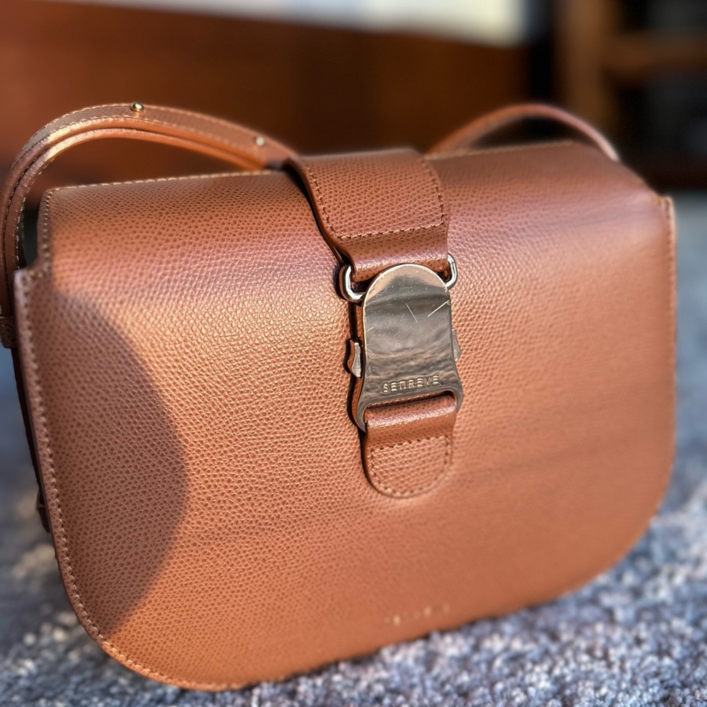Senreve Tan Leather Crossbody Bag